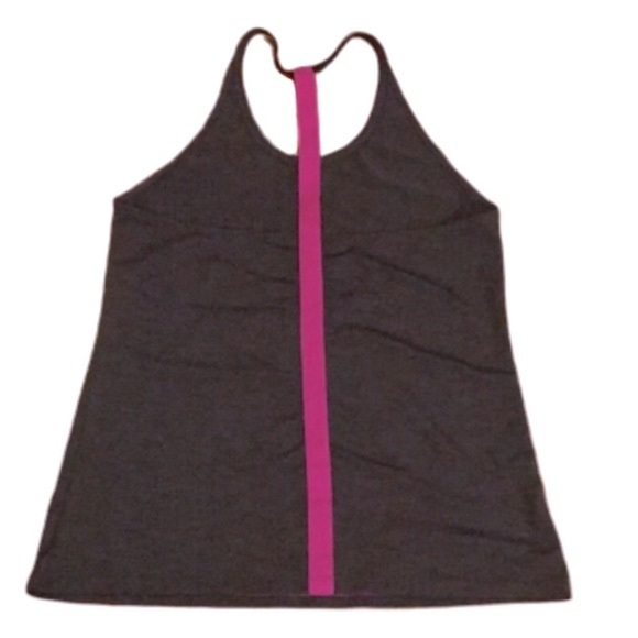 Athleta‎ Uppercut Tank charcoal hot pink 437577 XS - Picture 3 of 7